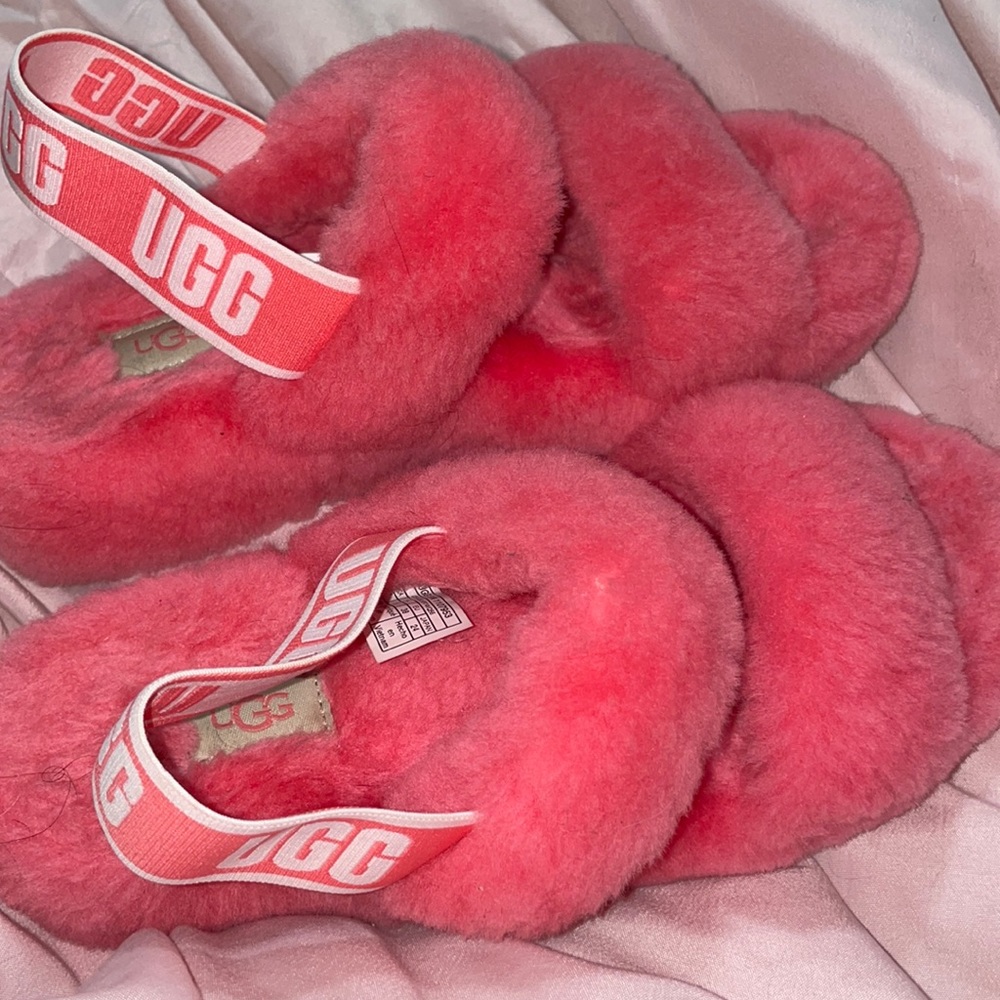 Pink UGG slippers worn only a few times (offers welcomed)